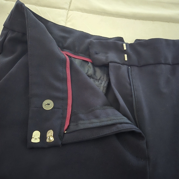 🔥 2/$9 or 3/$13   George Women's Navy Blue Wide-Leg Cropped Trousers - Picture 2 of 8